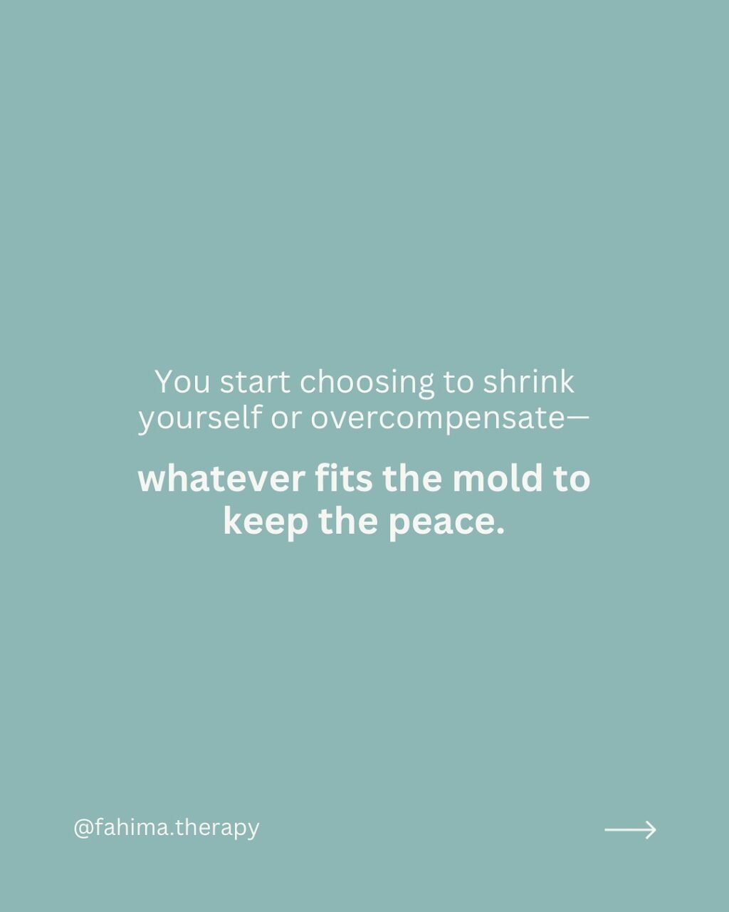 Instagram post from fahima.therapy. This post is in position 2.