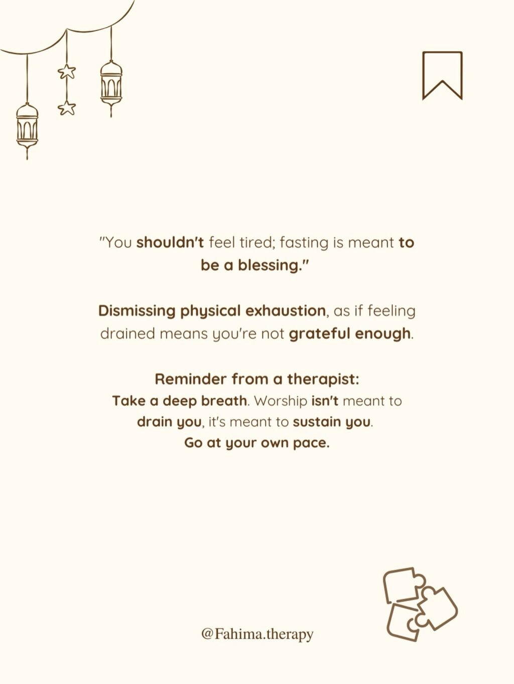 Instagram post from fahima.therapy. This post is in position 0.