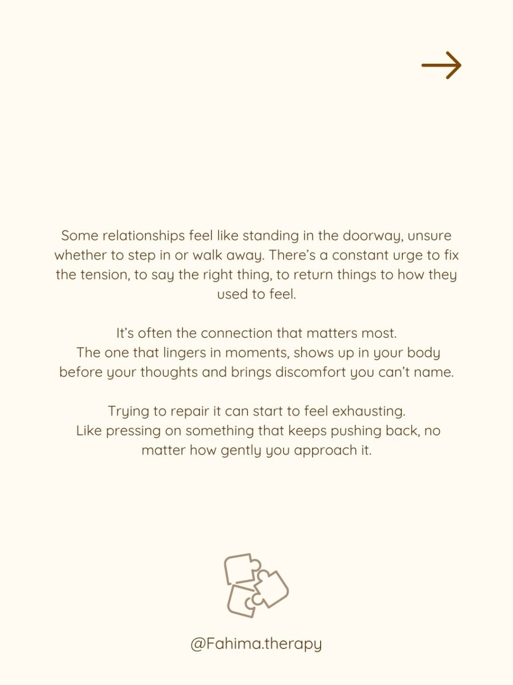 Instagram post from fahima.therapy. This post is in position 0.