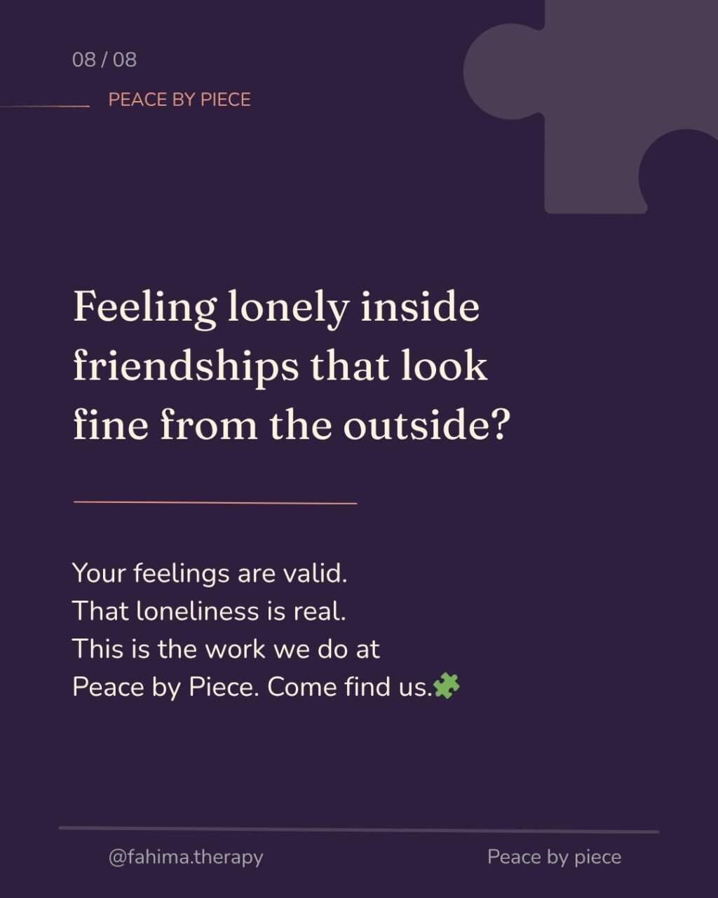 Instagram post from fahima.therapy. This post is in position 7.