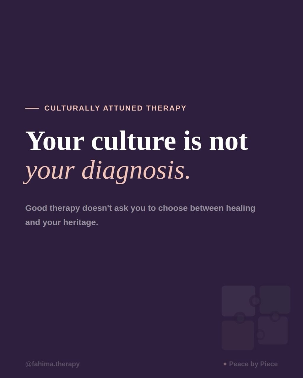 Instagram post from fahima.therapy. This post is in position 4.