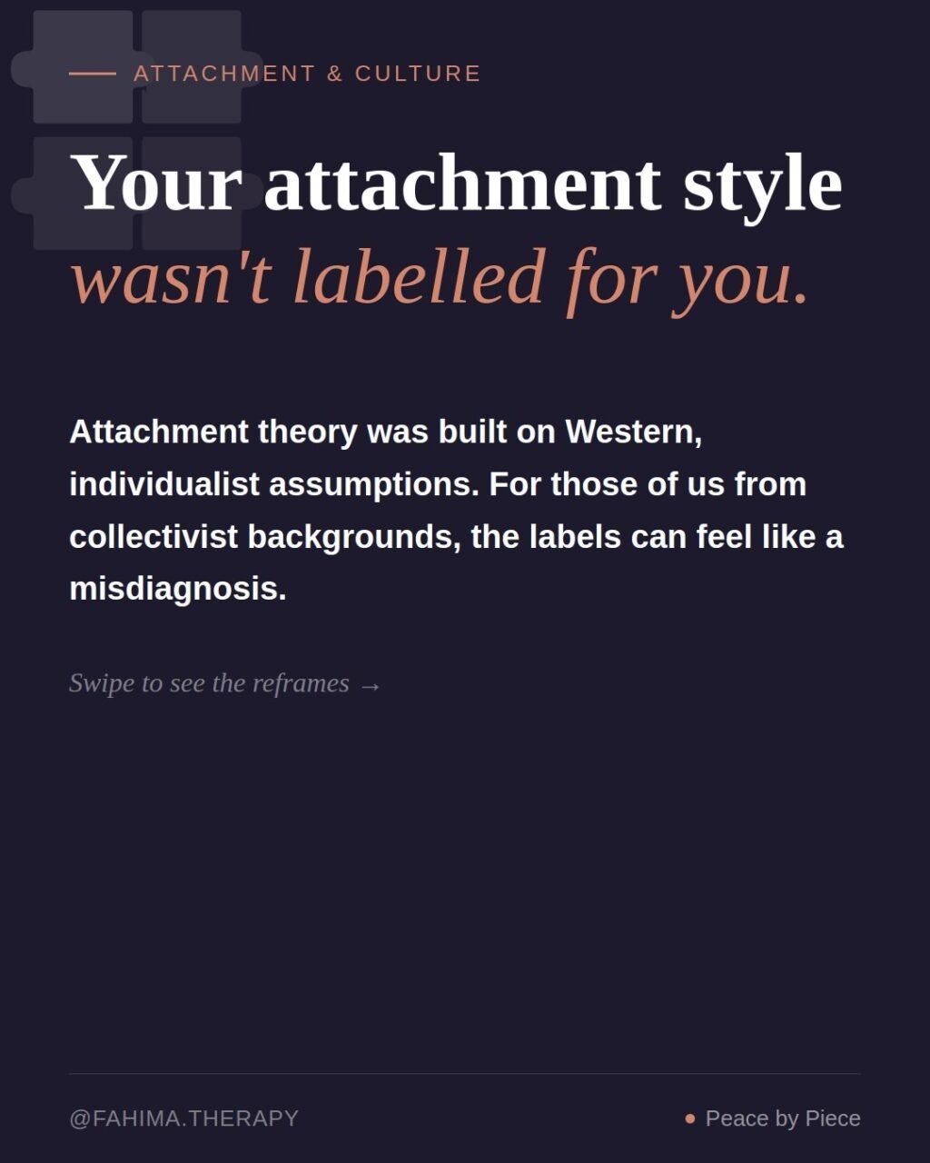 Instagram post from fahima.therapy. This post is in position 0.