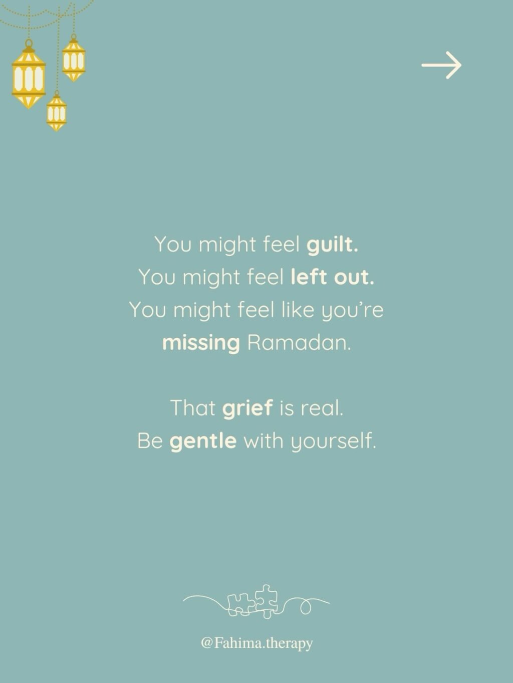 Instagram post from fahima.therapy. This post is in position 3.