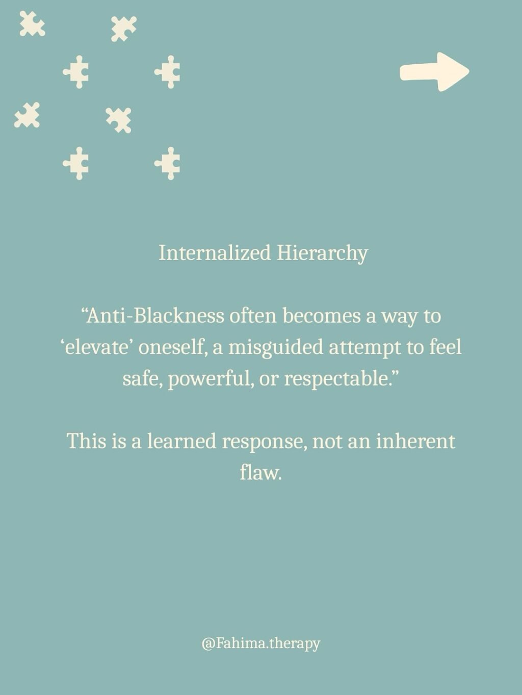 Instagram post from fahima.therapy. This post is in position 5.