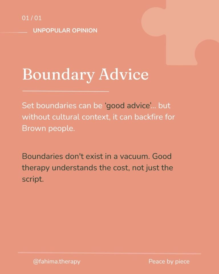 Instagram post from fahima.therapy. This post is in position 1.