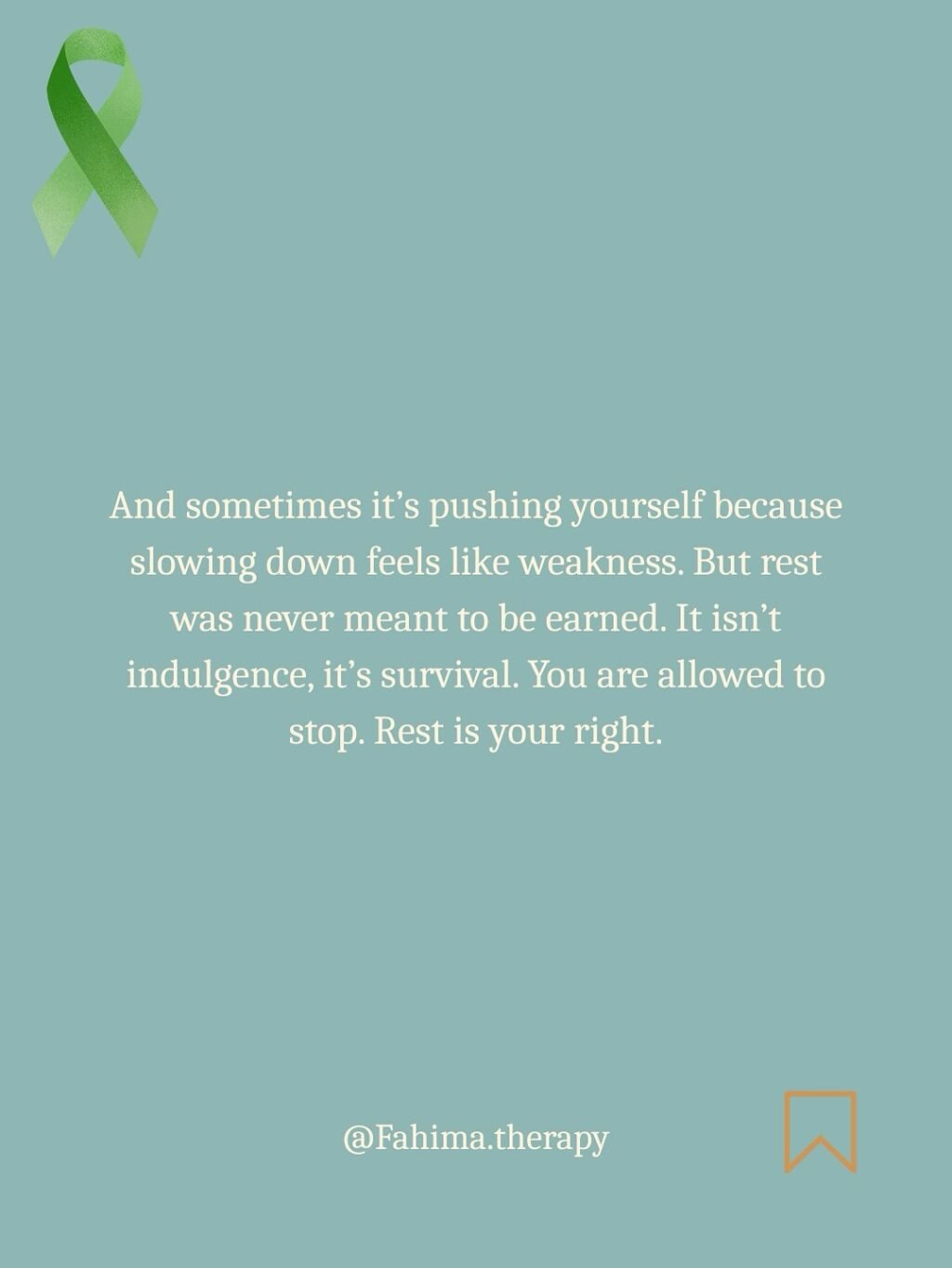 Instagram post from fahima.therapy. This post is in position 3.
