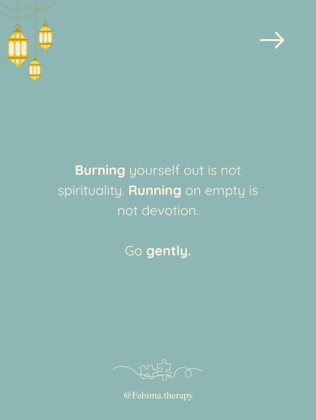 Instagram post from fahima.therapy. This post is in position 5.