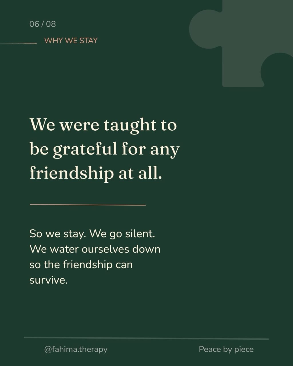 Instagram post from fahima.therapy. This post is in position 5.