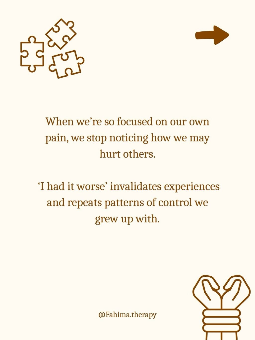 Instagram post from fahima.therapy. This post is in position 3.