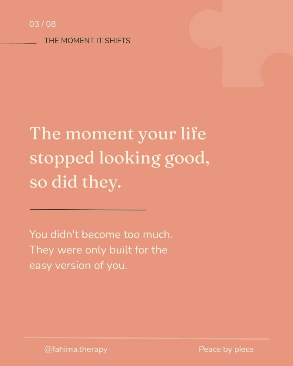 Instagram post from fahima.therapy. This post is in position 2.