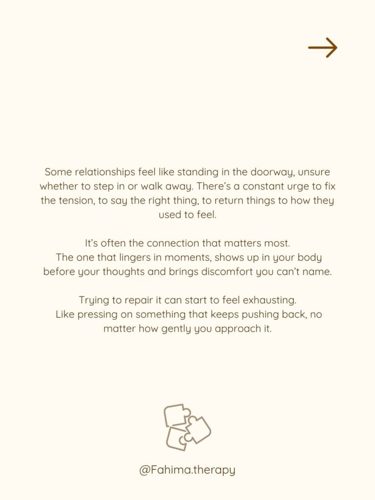 Instagram post from fahima.therapy. This post is in position 1.