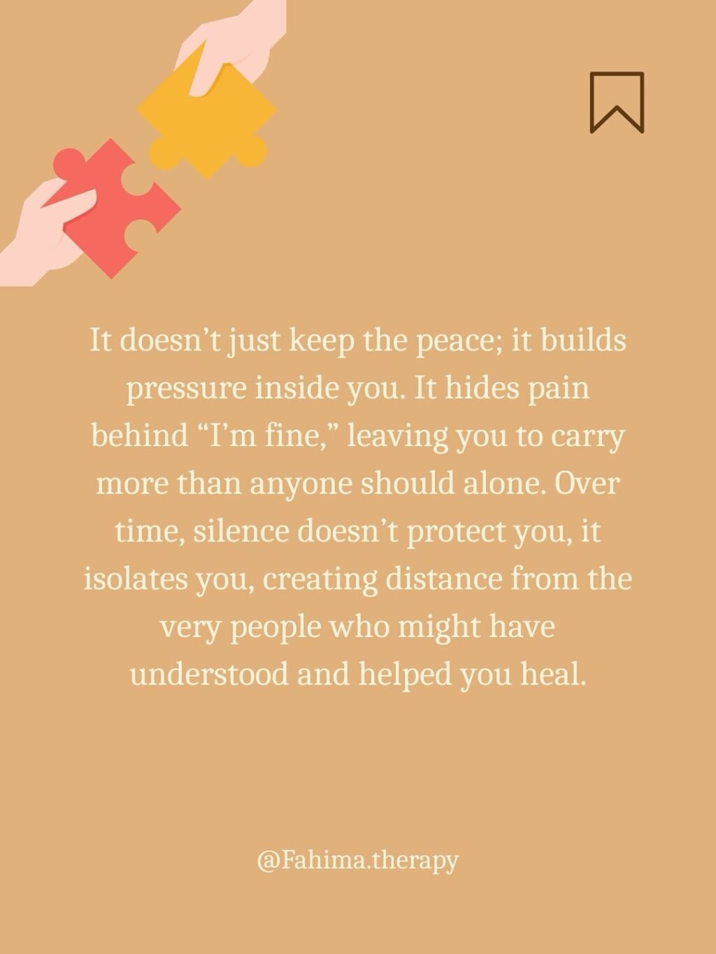 Instagram post from fahima.therapy. This post is in position 1.