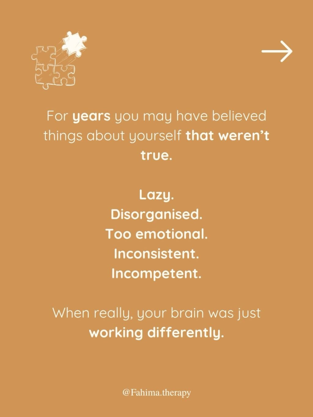 Instagram post from fahima.therapy. This post is in position 1.