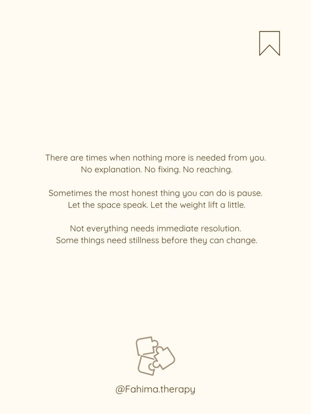 Instagram post from fahima.therapy. This post is in position 1.