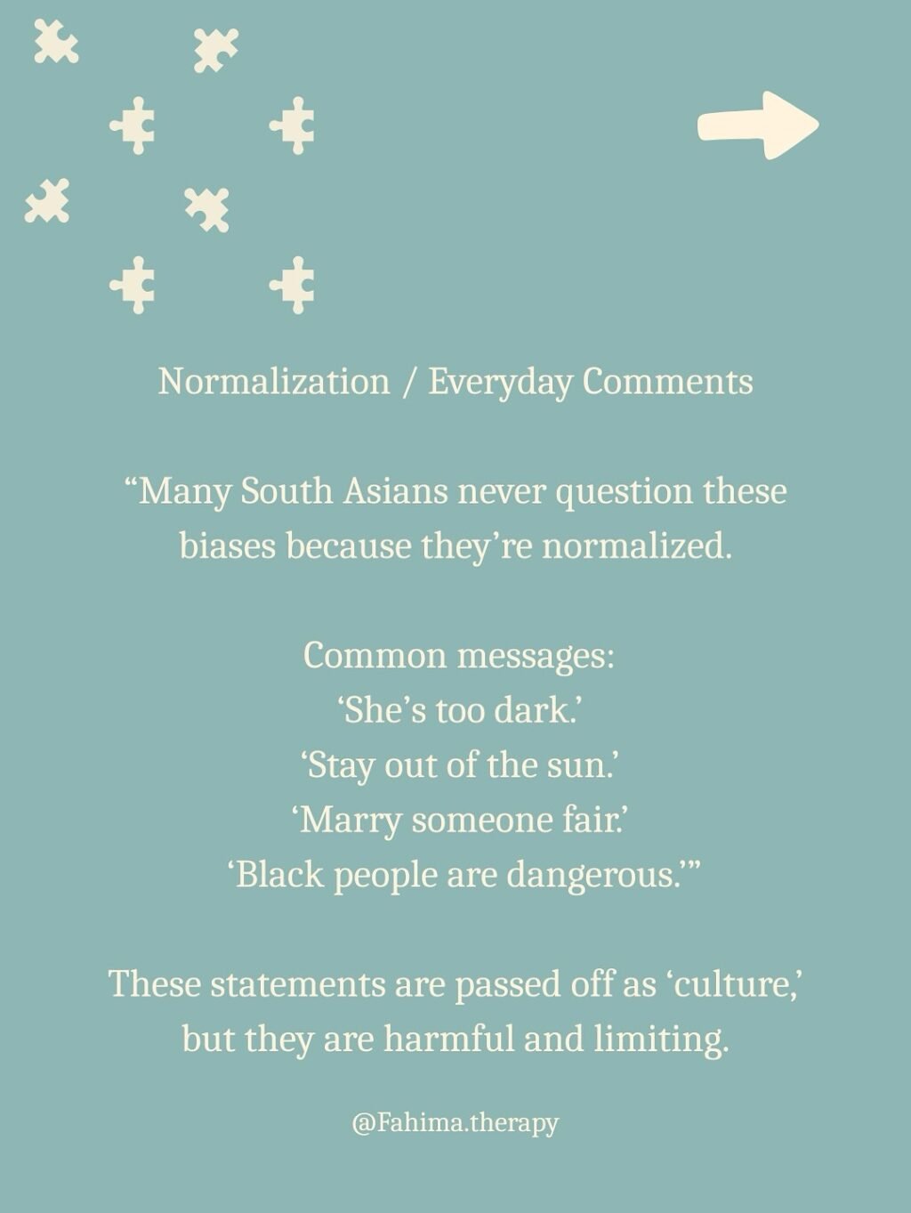 Instagram post from fahima.therapy. This post is in position 4.