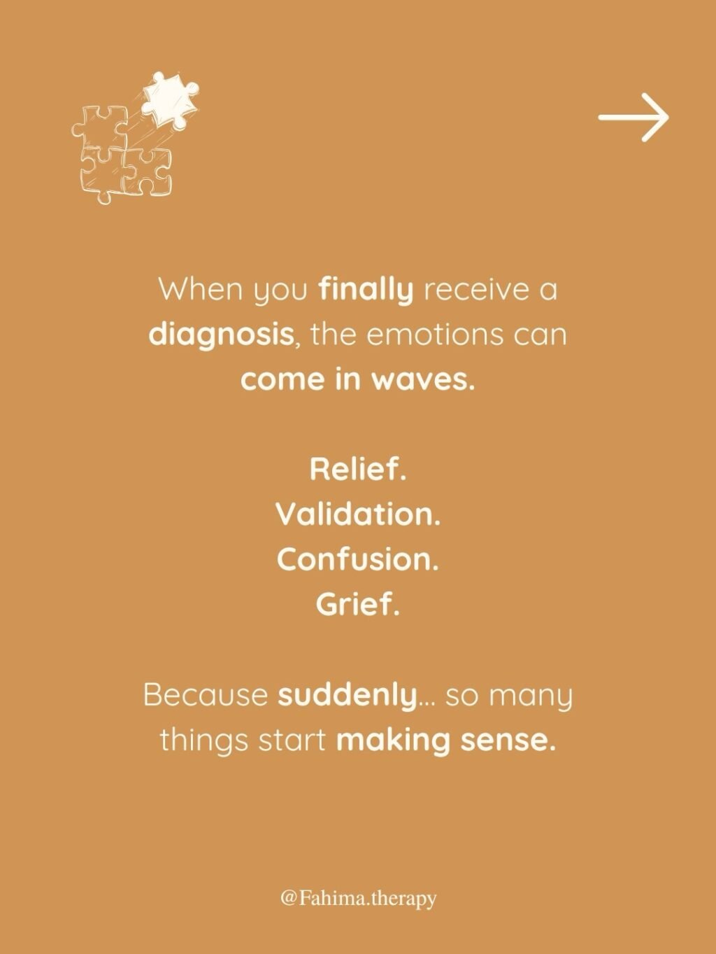 Instagram post from fahima.therapy. This post is in position 3.