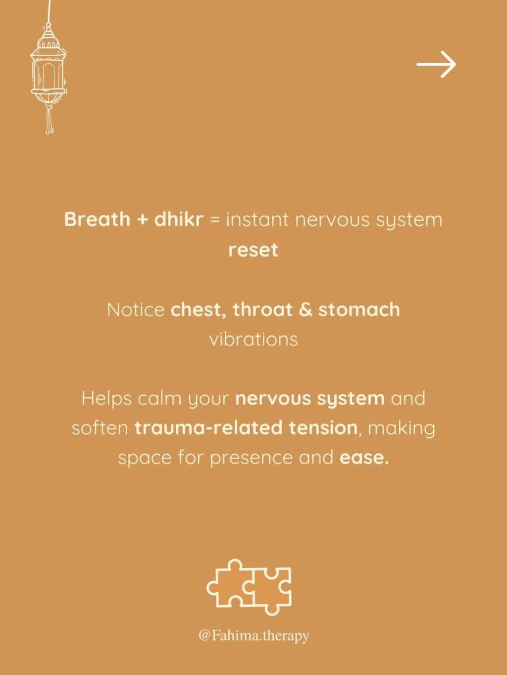 Instagram post from fahima.therapy. This post is in position 3.