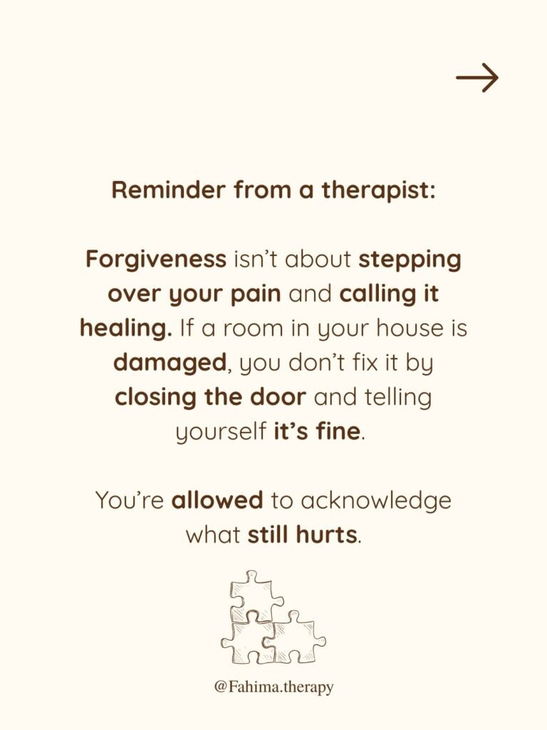 Instagram post from fahima.therapy. This post is in position 1.