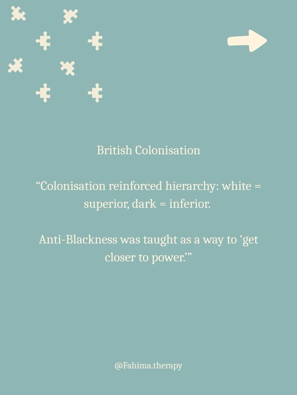 Instagram post from fahima.therapy. This post is in position 2.